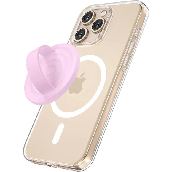 Magnetic Phone Grip Holder MagSafe Ultra Thin Silicone Light Solid Pink sb 31 - Picture 1 of 6